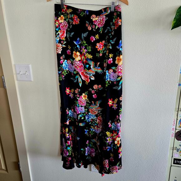NWT Johnny Was Tropical Floral Bohemian Wrap Maxi Skirts 1970s vibes - Picture 5 of 5